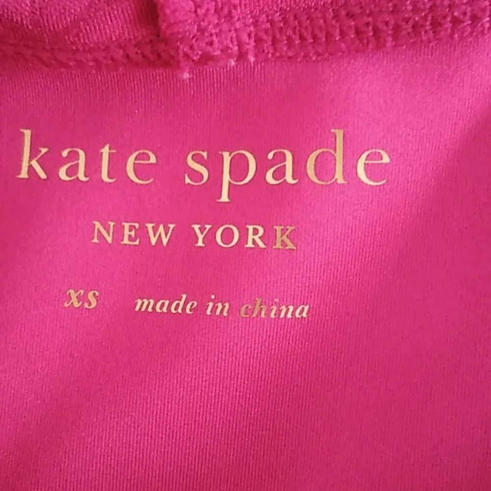 Kate Spade Half Zip Pullover Hoodie size XS Tonal Spade Floral Print Pink